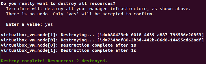 terraformDestroy